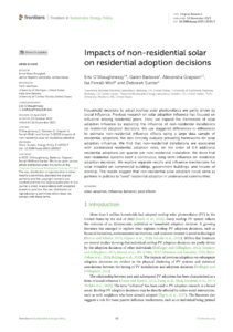 Impacts of Non-Residential Solar on Residential Adoption Decisions